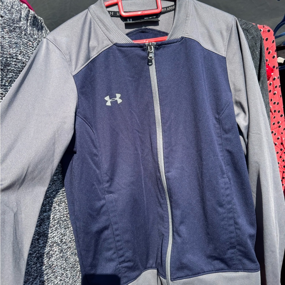 Under Armour Kids Black and Gray Athletic Jacket